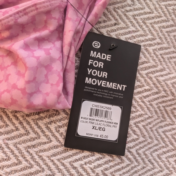 Etonic Pink Patterned Floral Mini Skirt - Picture 7 of 11